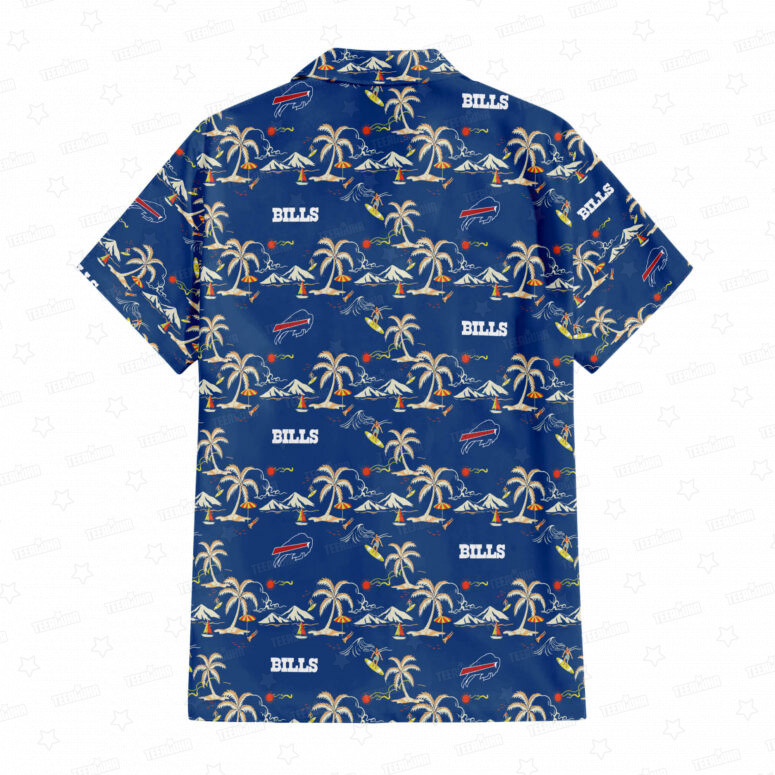 Buffalo Bills Seaside Gridiron Hawaiian Shirt