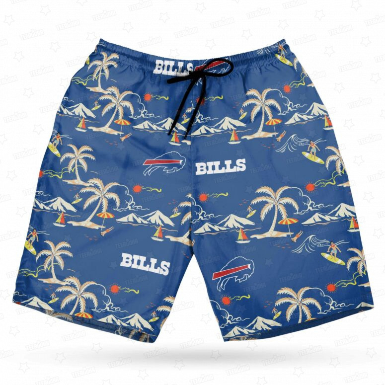 Buffalo Bills Seaside Gridiron Hawaiian Shirt