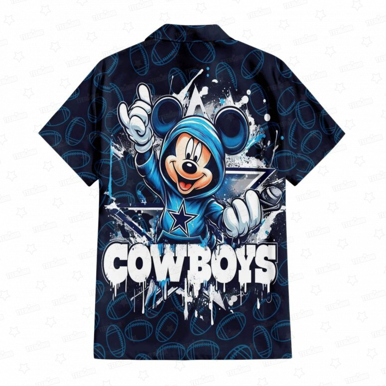 Dallas Cowboys Mickey's Gridiron Adventure Hawaiian Shirt
