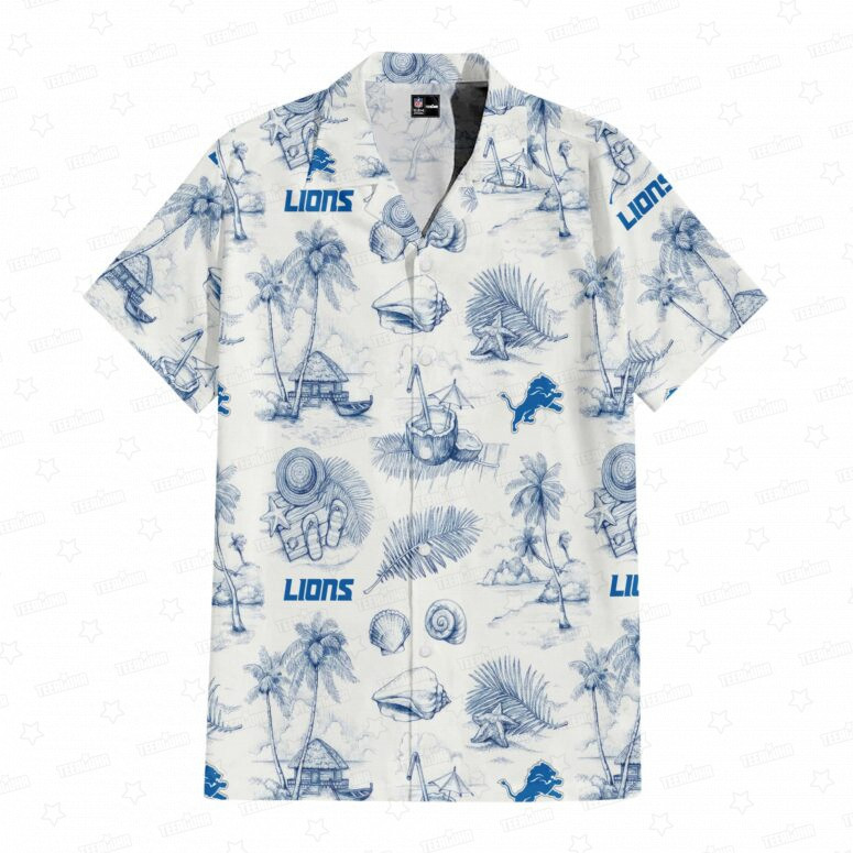 Detroit Lions Sunny Beach Hawaiian Shirt