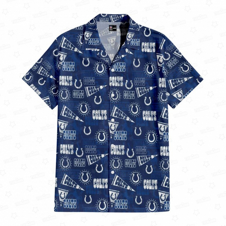 Indianapolis Colts Gridiron Majesty Hawaiian Shirt