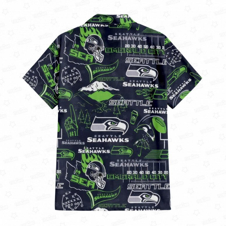 Seattle Seahawks Legacy Patch Hawaiian Shirt