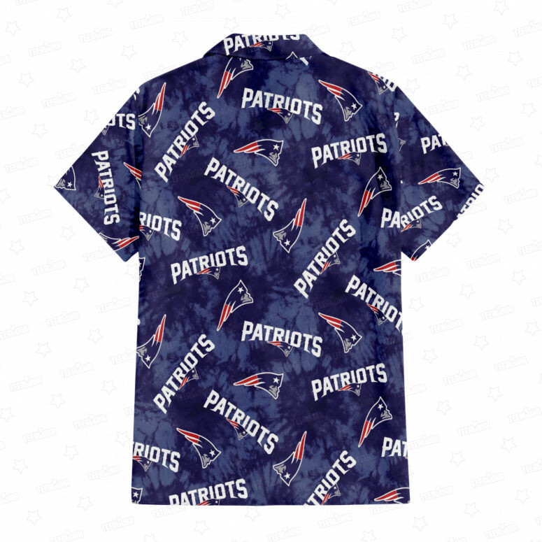 New England Patriots Ink Splash Hawaiian Shirt