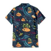 Atlanta Braves Oceanfront Summer Hawaiian Shirt Back Shirt Temp - TeeAloha