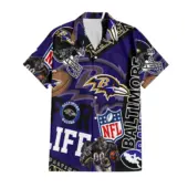 Baltimore Ravens For Life Hawaiian Shirt Front - TeeAloha