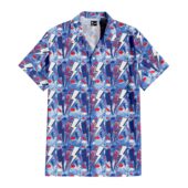 Buffalo Bills Retro Bolts Hawaiian Shirt Front - TeeAloha