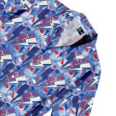 Buffalo Bills Retro Bolts Hawaiian Shirt Front Focus Pocket Shirt Temp - TeeAloha