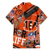 Cincinnati Bengals For Life Hawaiian Shirt Back - TeeAloha