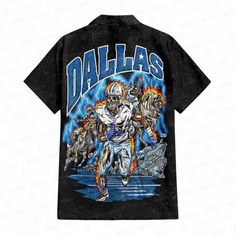 Dallas Cowboys Skeleton Hawaiian Shirt