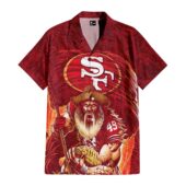 Francisco 49ers Blitz Hawaiian Shirt Front - TeeAloha