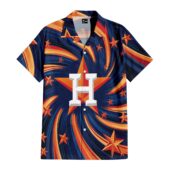 Houston Astros Vortex Starfield Hawaiian Shirt Front - TeeAloha