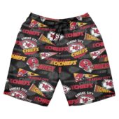 Kansas City Chiefs Arrowhead Pride Hawaiian Short Front - TeeAloha