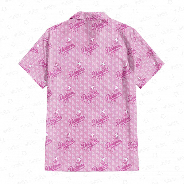 Los Angeles Dodgers Pink Paradise Hawaiian Shirt