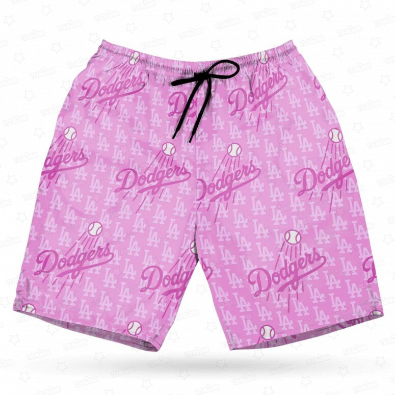 Los Angeles Dodgers Pink Paradise Hawaiian Shirt