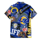 Los Angeles Rams For Life Hawaiian Shirt Back - TeeAloha