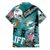 Miami Dolphins For Life Hawaiian Shirt Back - TeeAloha