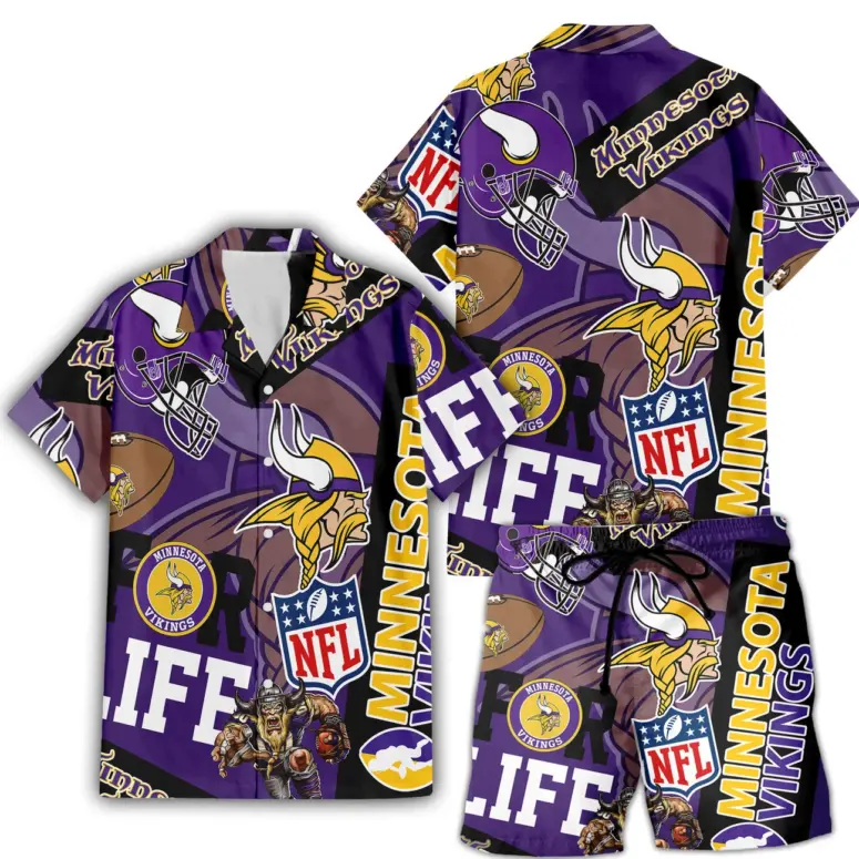 Minnesota Vikings For Life Hawaiian Shirt