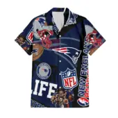 New England Patriots For Life Hawaiian Shirt - TeeAloha