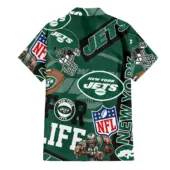 New York Jets For Life Hawaiian Shirt Back - TeeAloha