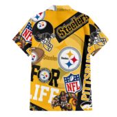 Pittsburgh Steelers For Life Hawaiian Shirt Back - TeeAloha