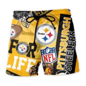 Pittsburgh Steelers For Life Hawaiian Short - TeeAloha
