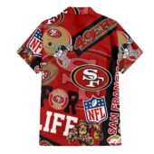 San Francisco 49ers For Life Hawaiian Shirt Back - TeeAloha