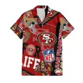 San Francisco 49ers For Life Hawaiian Shirt Front - TeeAloha