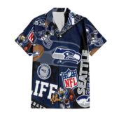 Seattle Seahawks For Life Hawaiian Shirt Front - TeeAloha