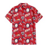 St. Louis Cardinals Scarlet Dynasty Hawaiian Shirt Back - TeeAloha
