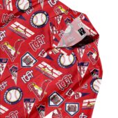 St. Louis Cardinals Scarlet Dynasty Hawaiian Shirt Front Pocket - TeeAloha