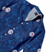 Hawaiian Shirt Front Focus Pocket Toronto Blue Jays Template - TeeAloha
