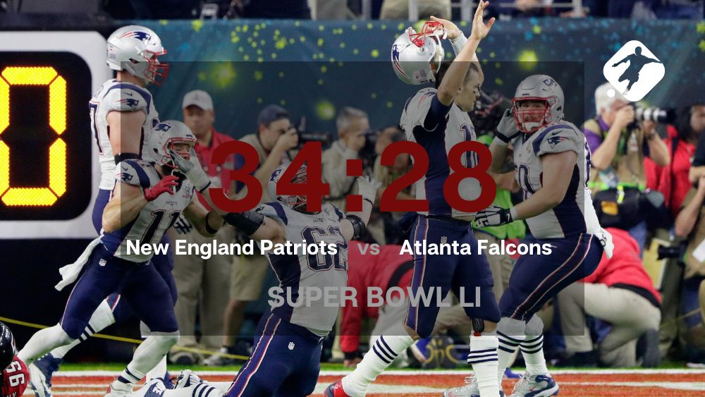 New England Patriots 34-28 Atlanta Falcons