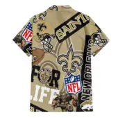 New Orleans Saints For Life Hawaiian Shirt Back - TeeAloha