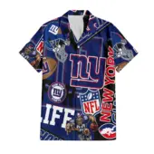 New York Giants For Life Hawaiian Shirt Front - TeeAloha