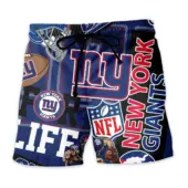New York Giants For Life Hawaiian Short Front - TeeAloha