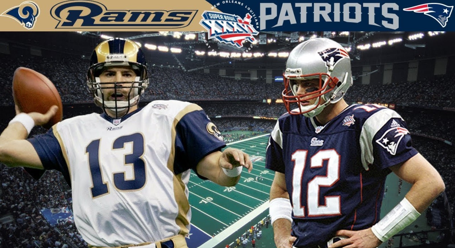 Super Bowl Xxxvi St Louis Rams Vs New England Patriots - TeeAloha