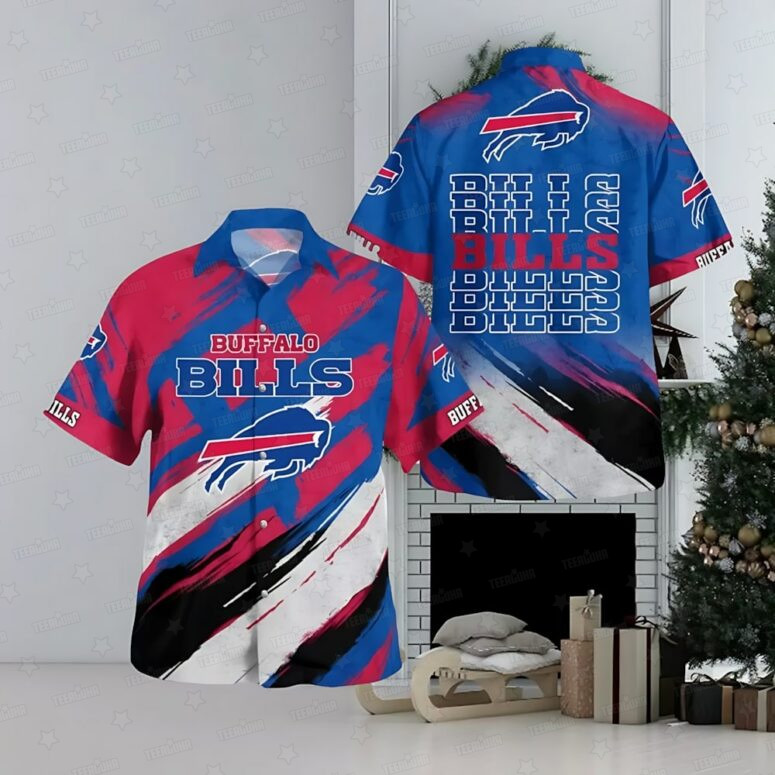 Buffalo Bills Abstract Wave Hawaiian Shirt