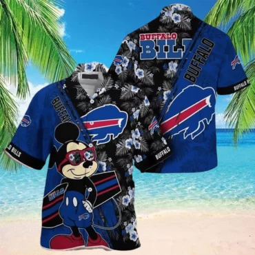 Buffalo Bills Beach Mickey Mouse Hawaiian Shirt