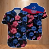 Buffalo Bills Black Hibiscus Hawaiian Shirt