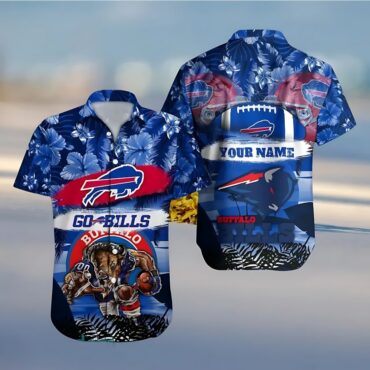 Buffalo Bills Bold Charge Hawaiian Shirt