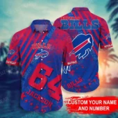 Buffalo Bills Custom Name And Number Hawaiian Shirt