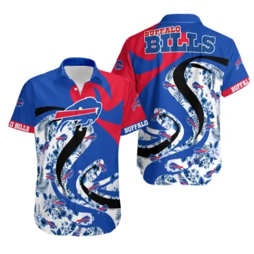 Buffalo Bills Dynamic Wave Floral Hawaiian Shirt