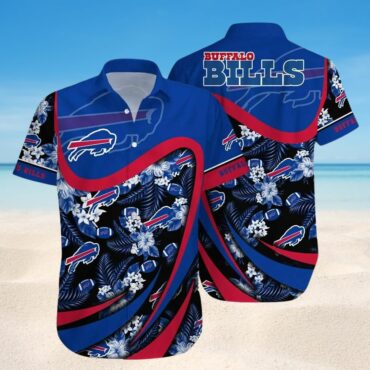 Buffalo Bills Floral Swirl Hawaiian Shirt