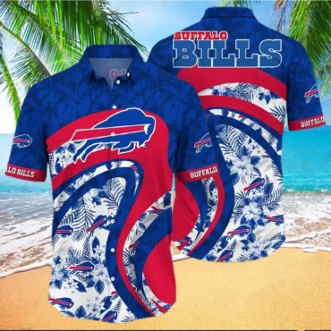 Buffalo Bills Floral Wave Hawaiian Shirt