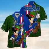 Buffalo Bills Green Clover Character Hawaiian Shirt