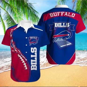 Buffalo Bills Gridiron Flames Hawaiian Shirt