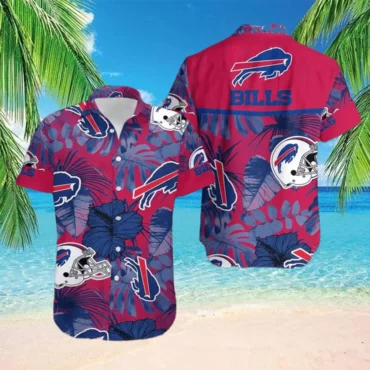 Buffalo Bills Hibiscus Helmets Hawaiian Shirt