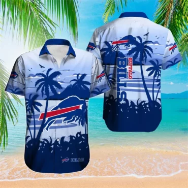 Buffalo Bills Island Sunrise Gradient Hawaiian Shirt