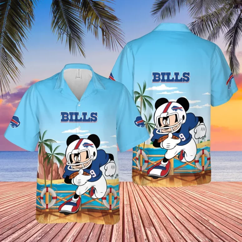 Buffalo Bills Mickey Football Ocean View Hawaiian Shirt