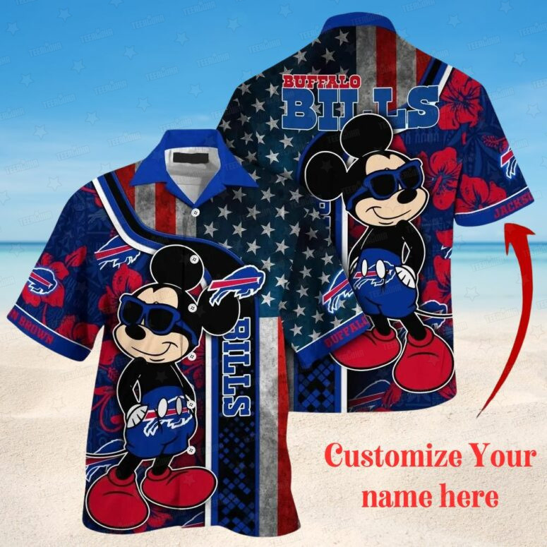 Buffalo Bills Mickey Mouse Playful Fan Custom Hawaiian Shirt